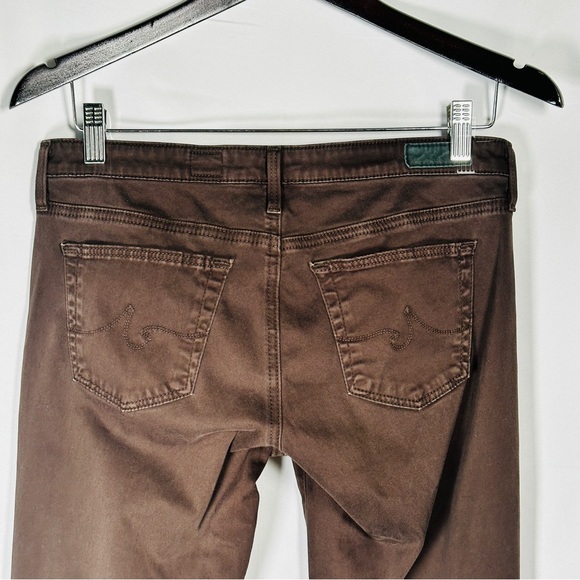 AG Adriano Goldschmied The Stilt Cigarette Leg Jeans Brown Stretch 28R - Picture 7 of 10